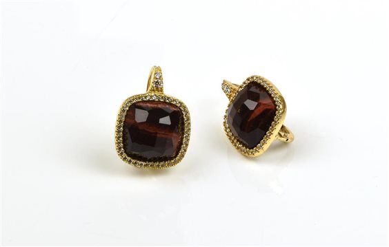 Pendientes Misis Mujer Tiger Eye in Plata OR08065 - OR08065